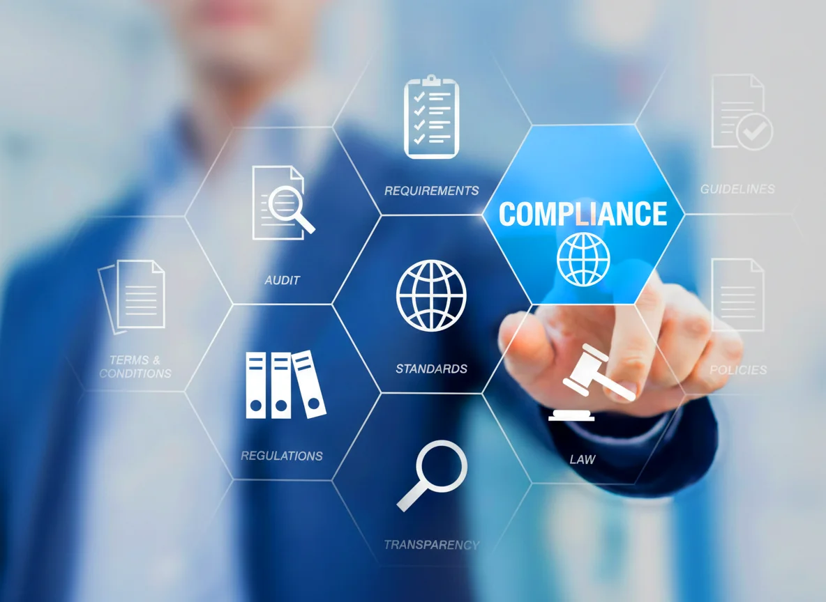 Compliance monitoring dashboard for HIPAA, GDPR, SOC 2, and PCI-DSS
